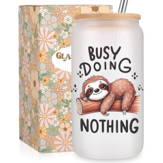 Fairy's Gift Slots Dāvanas, Cute Slots kauss ar vāku un salmiņu, 16oz Latte kafijas krūze, Sarcastic Sloth Stuff Funny Sloth Dāvana sievietēm un meitenēm