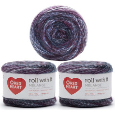 Red Heart Roll with It Melange Autograph Yarn 3 Pack 150g Acrylic 4 Medium (Worsted) 389 Yards - Adīšana / Tamborēšana