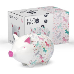 Tilly Pig Unicorn varavīksnes krāsas keramikas naudas kaste bērniem