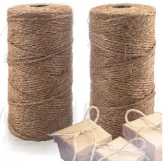 Aukla Aukla 2 Pack Heavy Duty 100m Brown Jute Rope rokdarbiem, iesaiņošanai, dāvanu iesaiņošanai, dārzkopībai un DIY veikšanai