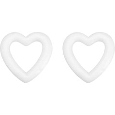 Happyyami 10pcs 13.5cm Foam Hearts Polystyrene Foam Wreath Shapes DIY Christmas Craft Embellishments Wedding Decoration