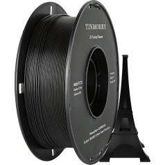 Matēts PETG filaments, TINMORRY 3D drukāšanas materiāli, PETG filaments 1,75 mm FDM 3D printeriem, 1 kg, 1 spole, matēts melns