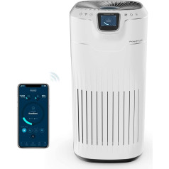 Rowenta PU8080 Pure Home gaisa attīrītājs, 4 filtru līmeņi, filtrē līdz pat 100 % alergēnu, kontrolējams ar Pure Air lietotnes palīdzību, portatīva gaisa kvalitātes kārba, 3 režīmi, taimera funkcija, balts