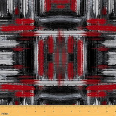 Abstraktā auduma pārdod metrā Modernā abstraktā mākslas auduma 92x150cm Krēsls sarkans melns pelēks Dekoratīvais raksts Ūdensizturīgs ārējais audums Šūšanas audums Poliesters