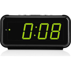 Haofy elektroniskais galda digitālais modinātājs 220 V liels 1,8 collu LED displejs, atlikšanas funkcija (zaļš)