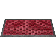 CSN Doormat Red 45 x 75 cm Lota āra ārdurvju paklājs iekštelpām un ārpus telpām Ūdens absorbējošs neslīdošs paklājs Dirt Trapper Mat Entrance Mat