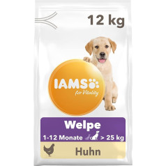 IAMS for Vitality Puppy Food Large Breed with Fresh Chicken, 12 kg