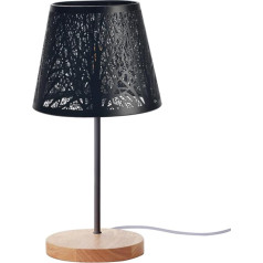 OSALADI Woods Lampshade Lampas abažūrs Lampas korpuss Guļamistabas lampa Rustic galda lampa Nakts lampa Akcenta lampa Dekoratīvā lampa Galda lampas Koka lampa Koka lampa Dzīvojamās istabas apgaismojums Valsts