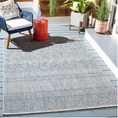 SAFAVIEH Courtyard Collection CY8196 2,4 x 3,5 m ūdensnecaurlaidīgs, viegli tīrāms iekštelpu āra paklājs, pelēks/melnsarkans