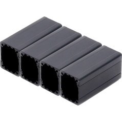 10Pcs/Lot maiņstrāvas savienotājs Alumīnija kastes korpuss Korpusa korpuss Board Project Electronic 65x25x30mm (krāsa: 10x 90MM Metal)