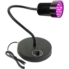 JOXLOVER LED UV UV gēla cietināšanas lampa, 405 nm UV lampa UV LED cietināšanas gaisma 365 nm 395 nm Regulējama epoksīdsveķu līme, zaļa eļļas sveķi Ekrāna shēmas plates lodēšanas remonts Viegli lietojama (1_405nm)