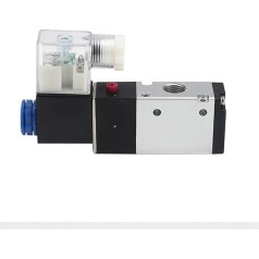 3V210-08 3-Wege-2-Pozitionen, 6,35 mm (1/4 Zoll), ohne NC, pneimatiskais magnēts, Luftrichtungssteuerung, DC 12 V, DC24 V, AC110 V, AC220 V (Farbe: 3V210-08-NO und 12 mm, Größe: DC 12 V)