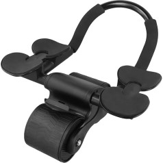 QWORK® vēdera trenažieris ar taimeri, abdominālais trenažieris, izturīgi dubultie riteņi, mēms