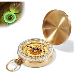 XoeLLe Compass Hiking Luminous Compass Bērnu kabatas kompass Clamshell Compass Āra navigācija Ūdensizturīgs Marching Compass pārgājieniem Kempings un citas āra aktivitātes