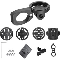 DGRYJHL Velosipēda datora stiprinājums, universāls Garmin Edge, Wahoo, Bryton, Cateye, GoPro, melns, stiprinājums uz stūres, alumīnija, 55g, 3.15 x 3.15 x 3.15 cm, 1 iepakojums