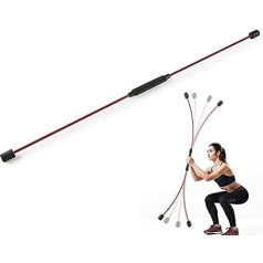 LIOYYUHGTFY Fitness Swinging Stick Pilates Bar Portable Yoga Stick Fitness Elastīga vingrinājumu josla Muskuļu stiprināšanas fitnesa josla Vibrējoša josla, ko izmanto jogai un vingrošanai 1106 (C