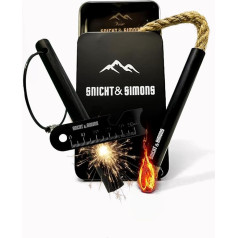 Snicht & Simons - Fire Steel, Ugunskurs spēcīgām dzirkstelēm - ideāli piemērots izmantošanai brīvā dabā vai Bushcrafting, magnija stienis kā šķiltavu alternatīva, kempinga / izdzīvošanas aprīkojumam