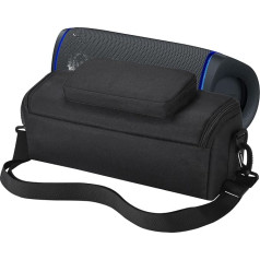 Hzycwgone Somiņa somiņa Sony SRS-XB43 portatīvajam bezvadu Bluetooth skaļrunim SRS-XB43, izturīga plecu somiņa, papildu nodalījums lādētājam, kabelim, tālrunim un piederumiem (melna), melna somiņa priekš
