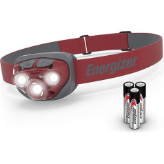 Energizer LED lukturis, īpaši spilgts lukturītis kempingam, brīvdabas aktivitātēm un pārgājieniem, baterija iekļauta komplektā, rūsaini sarkans