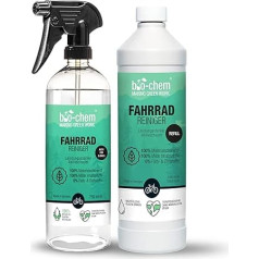 bio-chem velosipēdu tīrīšanas līdzekļa aerosols - 1000 ml + 750 ml - bioloģiski noārdāms un saudzīgs pret materiāliem - augstākās kvalitātes tīrīšanas līdzeklis visam velosipēdam - piemērots visiem velosipēdu tipiem, tostarp elektrove