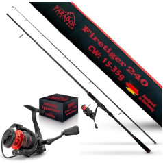 Paradox Fishing Firetiger spininga makšķere, 2,1 m/2,4 m/2,7 m, 5-20 g/ 15-35 g/ 20-60 g, asara makšķere, zandarta makšķere, līdakas makšķere, spininga makšķeres