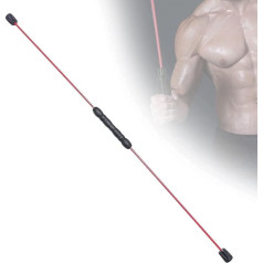 LIOYUHGT Fitness Swing Stick Pilates Bar Portable Yoga Stick Multifunctional Vibrating Fitness Bar Noņemams Pilates jogas stienis ar augstas frekvences vibrācijas formēšanas treniņu stieni Black