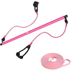 LAZYZ Pilates Stick, stiepšanās vingrinājumu fitnesa palīglīdzeklis Stretch jogas pretestības joslu komplekts kājām, sēžamvietai, rokām, rokām, apmācībai