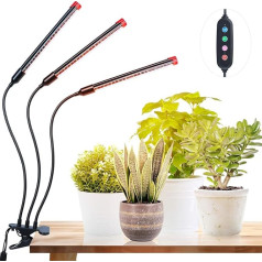 FRGROW LED augu lampa, pilna spektra augu gaisma telpaugiem, augu gaisma, augu lampa augiem, dārzeņiem, precīzs taimeris, augu lampas, fokusēšanas funkcija