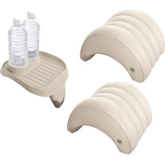 Harren24 Intex oriģinālais piederumu komplekts PureSpa karstā ūdens kubliem, paliktnis 28500, galvas balsts 28501, tīrīšanas komplekts 28004, filtrs S1 29001