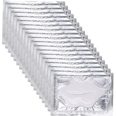 MUSISALY Golden Eye Patch Mitrinošas lūpu maskas Lūpu kopšanas spilventiņi zem mutes plāksteriem Lūpu spilventiņi lūpu kopšanas līdzekļa mitrināšanai Baltas augu šķiedras Iepakojumā 25 gab.