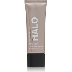 Smashbox Halo Healthy Glow All-in-One tonēts mitrinošs krēms SPF 25, viegls līdz vidējs pārklājums, hialuronskābe, bez eļļas + pret mitrumu, 0,4 ml, gaiši brūns