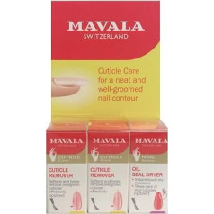 Mavala nagu kutikulu kopšanas komplekts - kutikulu kopšanas līdzekļi glītam un koptam nagu kontūram (3x 5ml)
