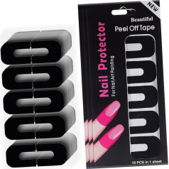 PLAFOPE 100 loksnes Nail Art Anti Spill uzlīmes Nagu želejas uzlīmes Nagu kutikulas aizsardzība Nagu piederumi Nagu aizsardzība Cover Nail DIY nagu uzlīmes nagu mākslas nagu līmlentei Nail Art Nail Tape
