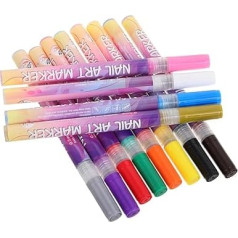 Ipetboom 1 komplekts Nail Art Graffiti Pen Nail Art Pen Nail Art Pen Nail Design Tools Nagu dizaina piederumi Nagu piederumi nagu tehniķiem Dotting Tools Painting Pen Nail Marker Drawing Pen Dye Marker Plastic
