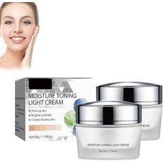 Mitrinošs tonizējošs krēms, Lady Plain Face Cream, grima krēms balināšanai, mitrinošs konsīleru krēms visiem ādas tipiem (2 gab.)