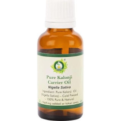 R V Essential Pure Kalonji Carrier Oil 50 ml - Nigella Sativa (100% tīra un dabīga aukstā spieduma) Pure Kalonji Carrier Oil