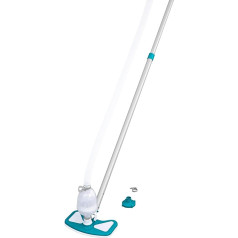 Bestway AquaClean baseina kopšanas pamatkomplekts ar sūkņa darbināmu baseina putekļsūcēju un izkraušanas tīklu baseina izmēram līdz 610 cm