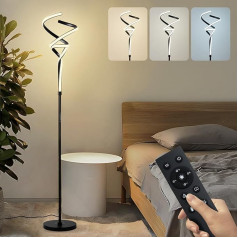 IZOWE Grīdas lampa Torch Modern LED grīdas lampa 3 krāsu temperatūras Nepārtraukta grīdas lampa Dimmable Magnētiskā tālvadības pults ar Push Button Switch Grīdas lampa Dzīvojamās istabas apgaismojums Time Intelligent