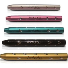 Artistic Colour Gloss Nail Gel Polish, rozā/sarkans/sudraba/zelta/melns - 5 gabaliņu iepakojums)
