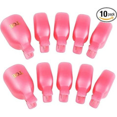 yueton Toe Nails Reusable Soak Off Cap Clip UV Gel Nail Polish Remover 10gab