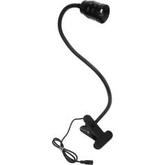 UV nagu lampa, 5 W pārnēsājama rotējoša UV lampa nagiem ar skavu un pedāļa pedāļa kontroli, ātri žūstoša nagu žāvētāja gēla nagiem, skropstu pieaudzēšanai, skropstu pieaudzēšanai