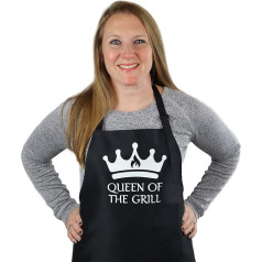 Grila priekšauts, smieklīgs priekšauts sievietēm, BBQ BBQ priekšauts, smieklīgs virtuves priekšauts sievietēm, melns, melns, viens izmērs, melns