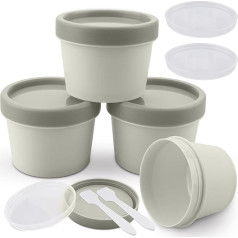 Cosywell ceļojumu trauciņi tualetes piederumiem, plastmasas krēma trauciņi, 100 ml tukši kosmētikas trauciņi, 4 iepakojumi, atkārtoti uzpildāmi, TSA apstiprināti, necaurlaidīgi, ceļojuma izmēra, aksesuāri ar vāciņiem (melni)