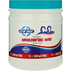 Stylin' Dredz Moulding Gel Wax ar tējas koka eļļu matu kopšanai 1300 ml (viens)