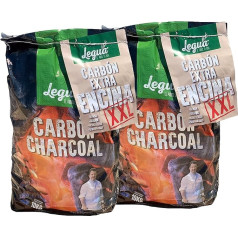 Legua Packung mit 2 Stück Holzkohle Grillkohle, XXL, 10 kg