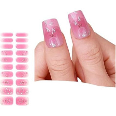 Halbgehärtete Gele Nagelaufkleber Licht Erforderlich Nagellackstreifen Gel Nagelstreifen Nageldekorationen Für Party Hochzeit