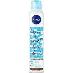 Nivea 3 in 1 sausais šampūns tumšajiem ādas toņiem, Fresh Revive, 2 gab. (2 x 200 ml)