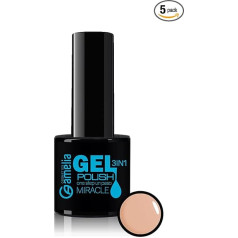 Amelia Cosmetics nagu laka 3 in 1 Nude 651 - 5 iepakojumi pa 8ml - kopā 40ml