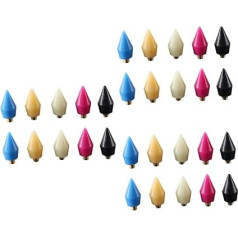 minkissy 30 Stk Bohrstift Für Nagelkunst Stiftköpfe Zum Punktieren Von Nägeln Stiftkopf Zum Nagellackieren Strassstift-stütze Nail Art Stiftkopf Nagel Strass Metall Geschrieben Maniküre