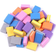 AKOAK 20 gabali Mini Sponge File vienreizējās nagu pulēšanas bloks Double Sided UV gēla kutikulu noņemšanas smilšu bloks Profesionāls manikīra rīks